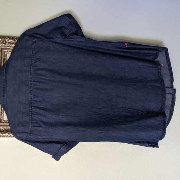 ❤️M, Karen Scott (Macy's) denim with flowers top - Picture 6 of 8